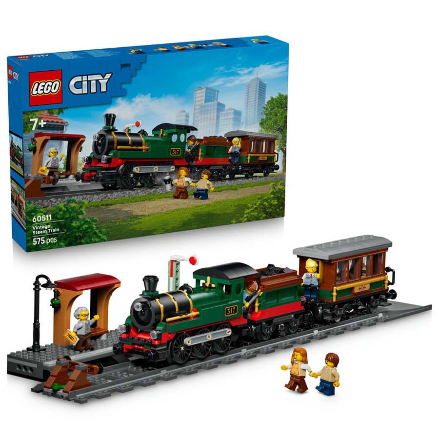 LEGO&reg; City Tren de Vapor Vintage 60511