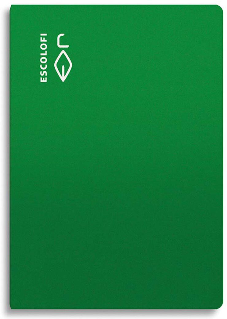 Llibreta grapada Escolofi A5 32 fulls 4x4 verd