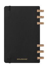 Agenda escolar espiral moleske tapa blanda sem/vista L 2025-26 negro