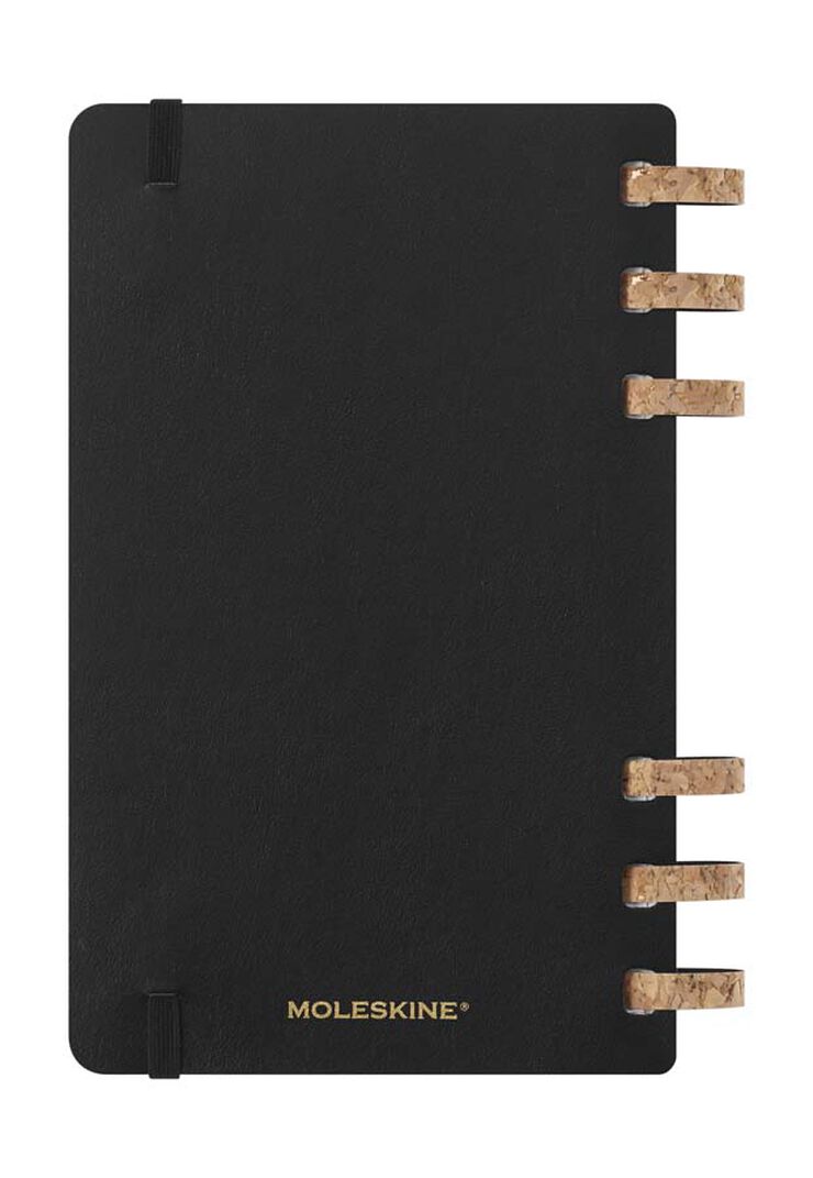 Agenda escolar espiral moleske tapa blanda sem/vista L 2025-26 negro