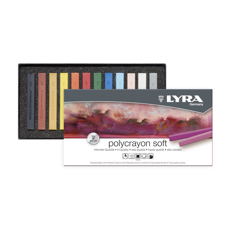 Pastel tou Lyra Polycrayons Soft 12 colors