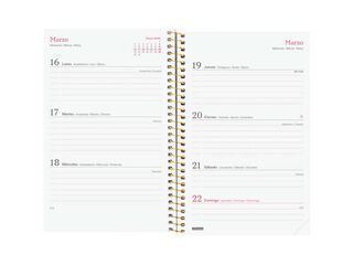 Agenda Finocam Design Collection E5 sem/vista horizontal cas 2026 Flora