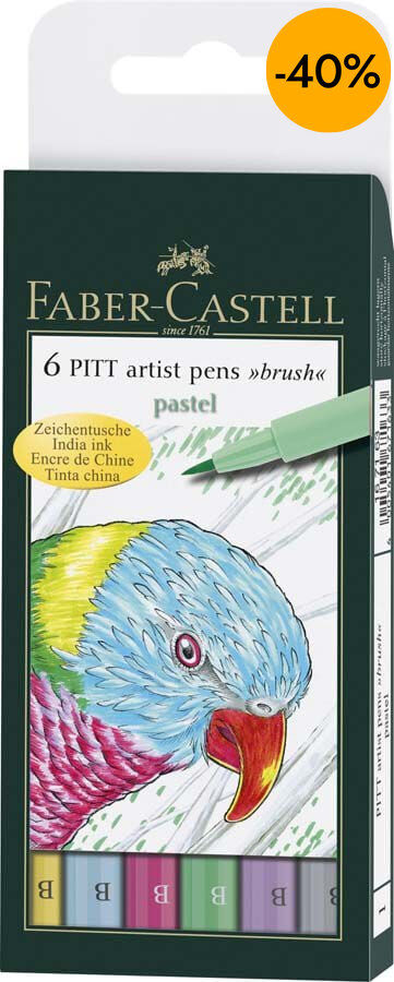 Retoladors Faber-Castell Pitt Pastel 6 colors