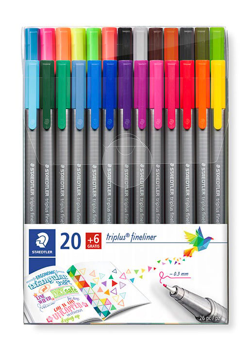 Retoladors Triplus Fineliner Pen 26 colors