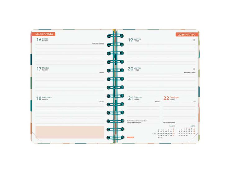 Agenda Finocam escolar Cosmo 1/8  setm/vista cas 2025-26 kai