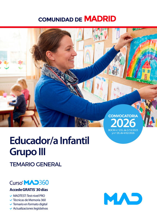 Educador/a Infantil Grupo III de la Comunidad de Madrid. Temario general