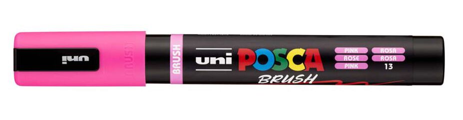 Marcador Posca PC-5BR pincel 1-4mm rosa