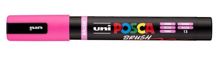 Marcador Posca PC-5BR pincel 1-4mm rosa