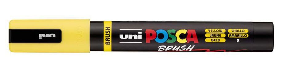 Marcador Posca PC-5BR pincel 1-4mm amarillo