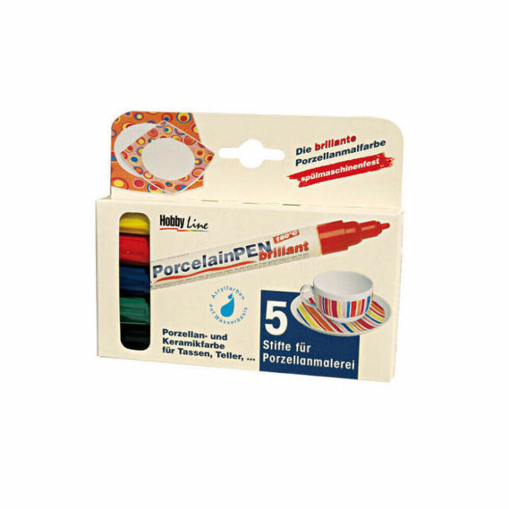 Rotuladores Porcelana Kreul brillantes 5 colores