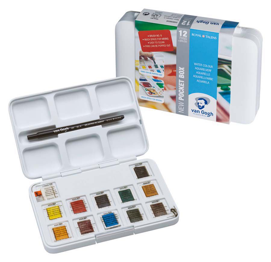 Aquarel&middot;les Pocket Box Van Gogh 12 colors