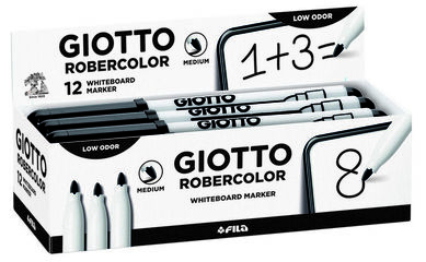 Retoladors pissarra Giotto Robercolor M negro 12u
