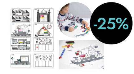 Regletas Contenedor de colores + fichas Miniland