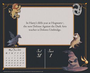 Calendari Taula mes/vista 2025 30x30cm Harry Potter
