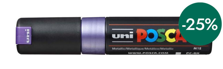 Rotulador Posca PC-8K 8mm violeta metal