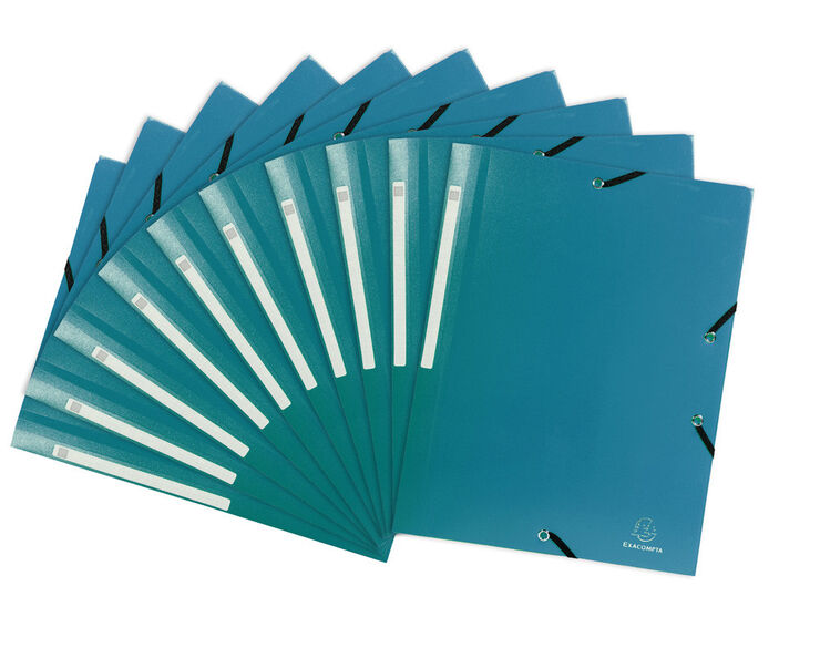 Carpeta PP 3 Solapes A4 Exacompta Verd Fosc