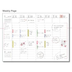 Agenda Mark's 18 Mesos A6 Setmana/Vista Multiling&uuml;e 2026-2027 Story Negre