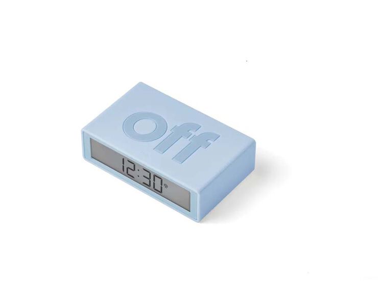 Rellotge despertador Lexon Flip + LB1 blau cel