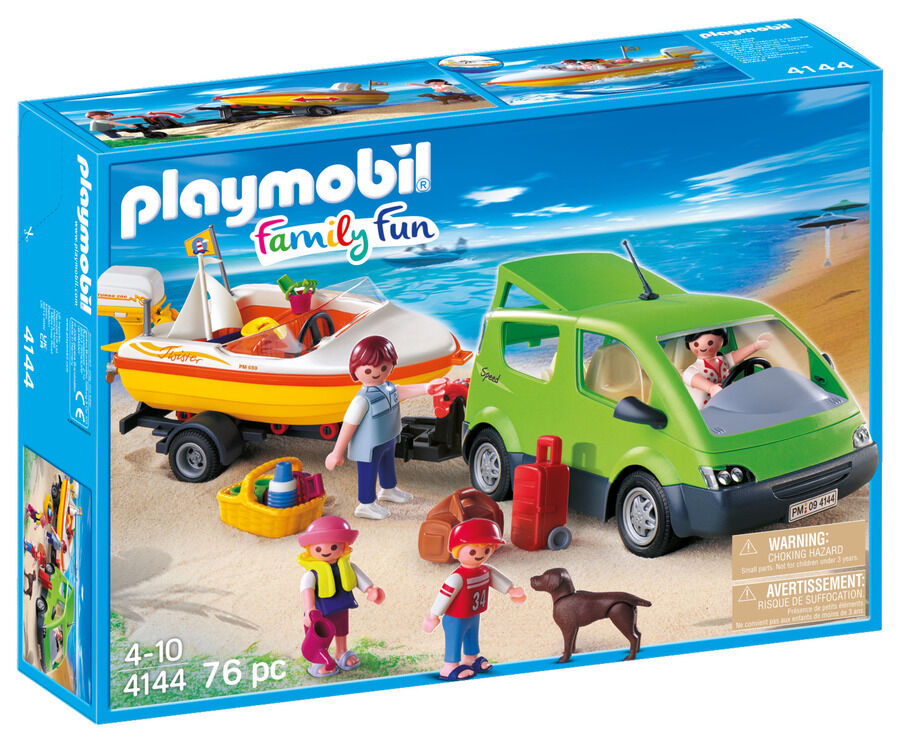 Playmobil Family Fun Coche con lancha 4144 Abacus Online