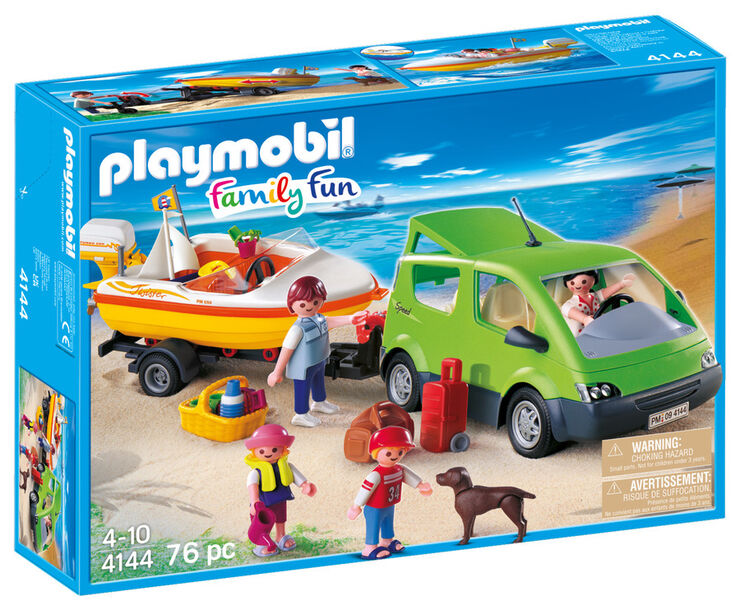 Playmobil Family Fun Cotxe amb llanxa 4144