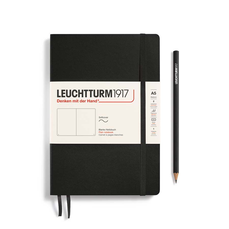Llibreta Leuchtturm A5 tapa tova llis negre