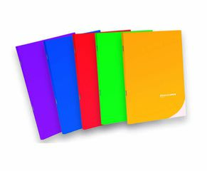Libreta grapada Abacus A5 Liso con margen 32 hojas surtido de colores