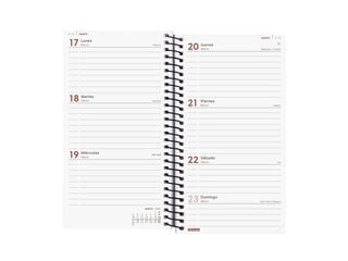 Agenda Finocam Opaque E9 setm/vista horitzontal cas 2026 blau