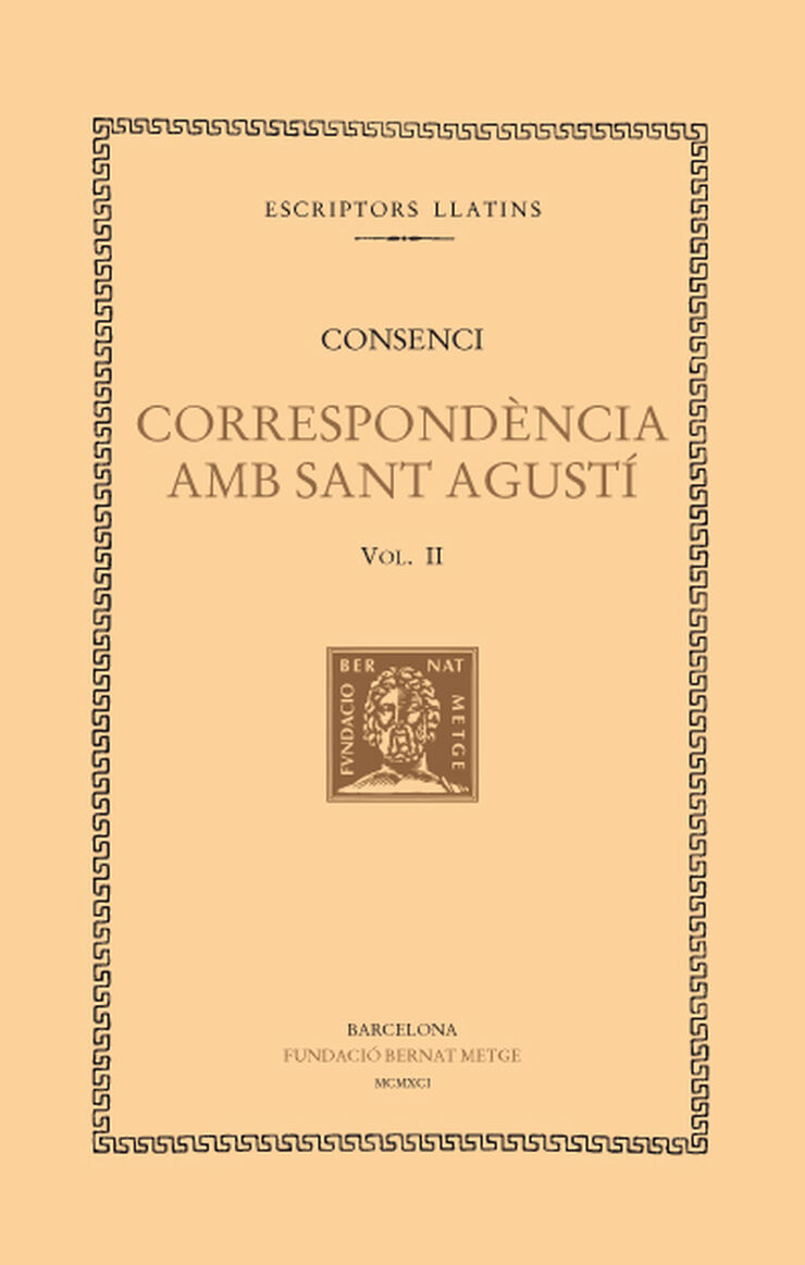 Correspondència amb sant Agustí, vol. II