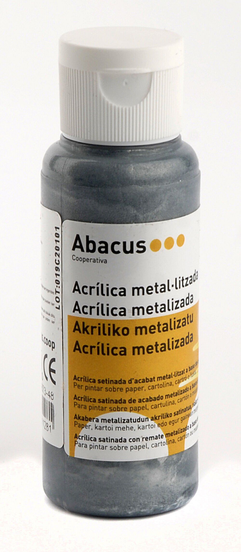 Pintura acr&iacute;lica Abacus 80ml plata
