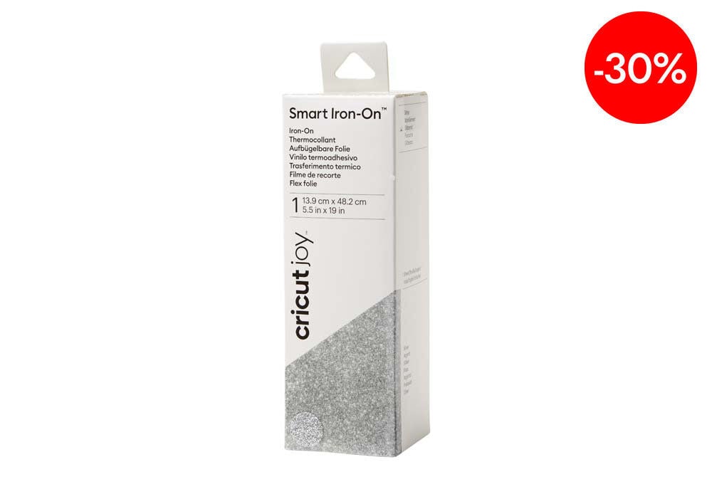 Joy Smart Iron-On 14x48cm plata glitter