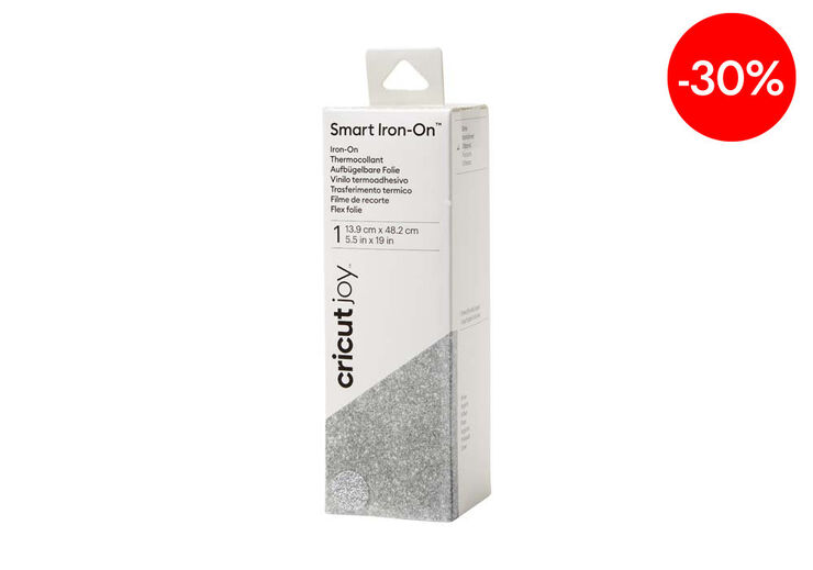 Joy Smart Iron-On 14x48cm plata glitter