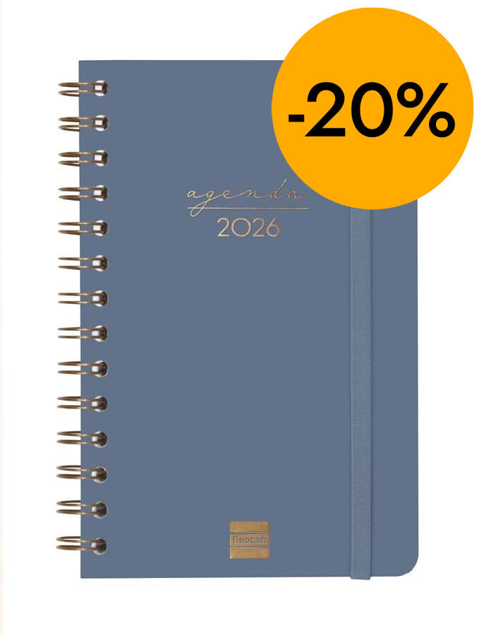 Agenda Finocam Alma E5 sem/vista horizontal cat 2026 azul