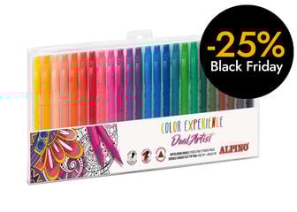 Retoladors de colors doble punta Alpino 24u