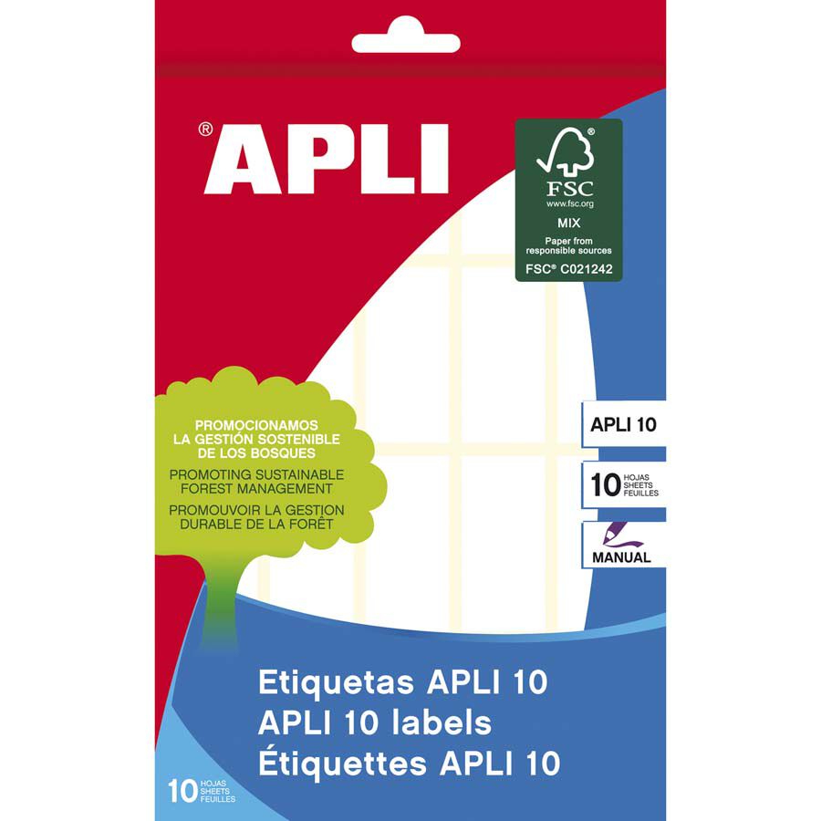 Etiqueta Inkjet Apli 19x40mm 10 fulls