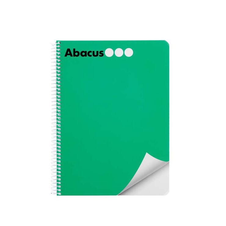 Libreta espiral Abacus A5 80 hojas liso verde