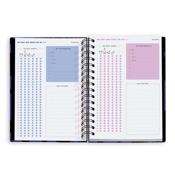 Agenda Miquelrius Plus W-O setm/vista mult 2026 Marf Midnight