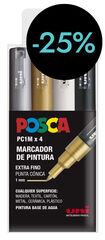 Rotuladores Posca PC-1M metal 4 colores