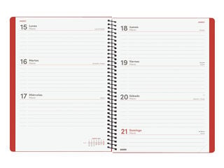 Agenda Finocam My Setmana Vista Horitzontal 2027 Castell&agrave; Vermell