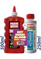 Kit Instant Glitter Slime Maxi rojo