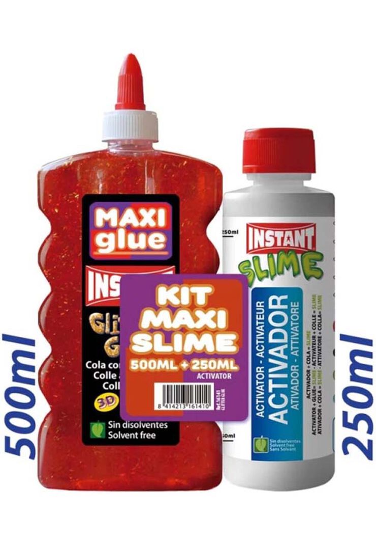 Kit Instant Glitter Slime Maxi rojo