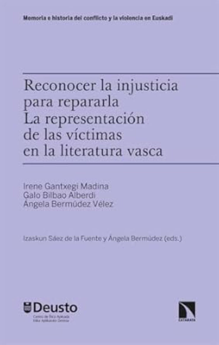 Reconocer la injusticia para repararla. La representación de las víctimas en la literatura vasca