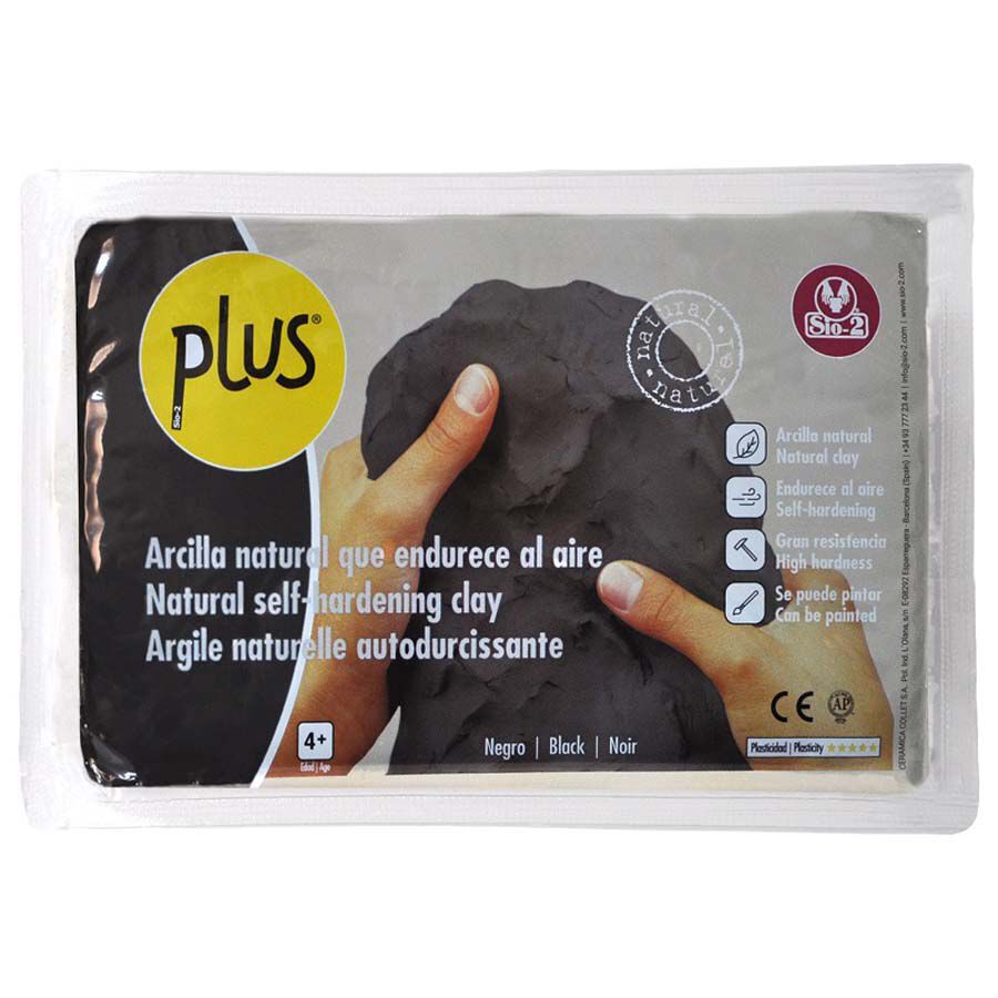Barro endurecible Sio-2 Plus 1 kg negro