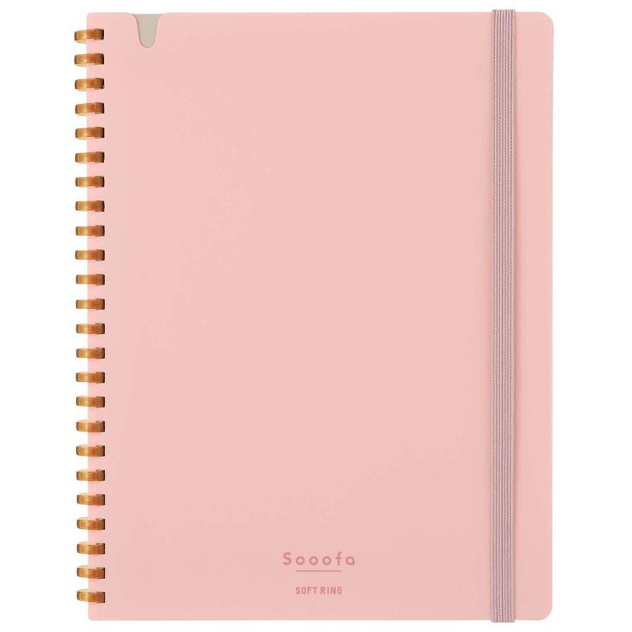 Cuaderno Soft Ring A5 puntos rosa
