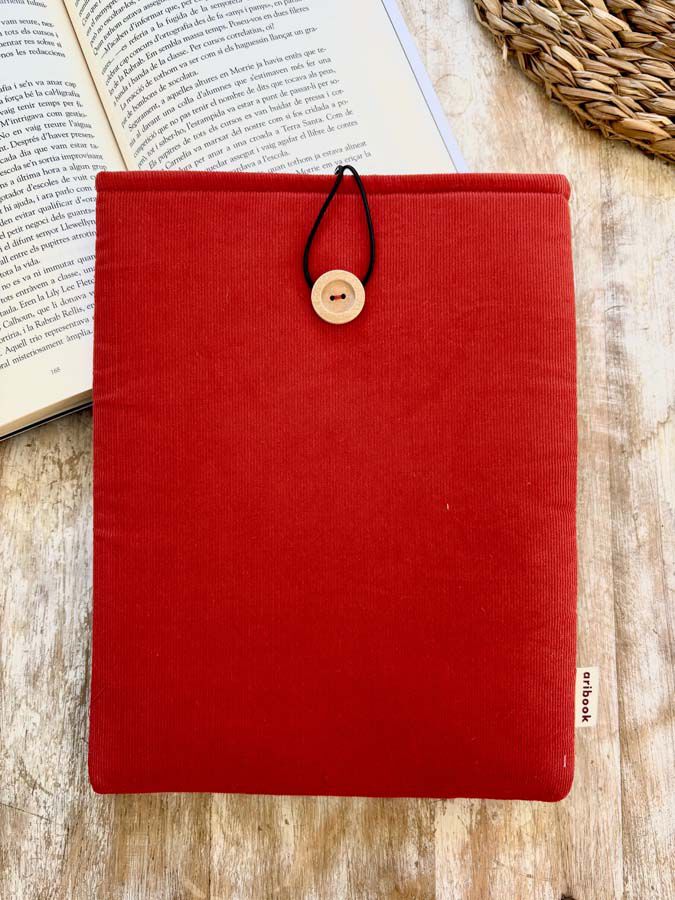 Funda Libro Aribook 20x26cm Micropana teja