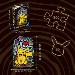 Puzle 300 peces Fusta - Pikachu