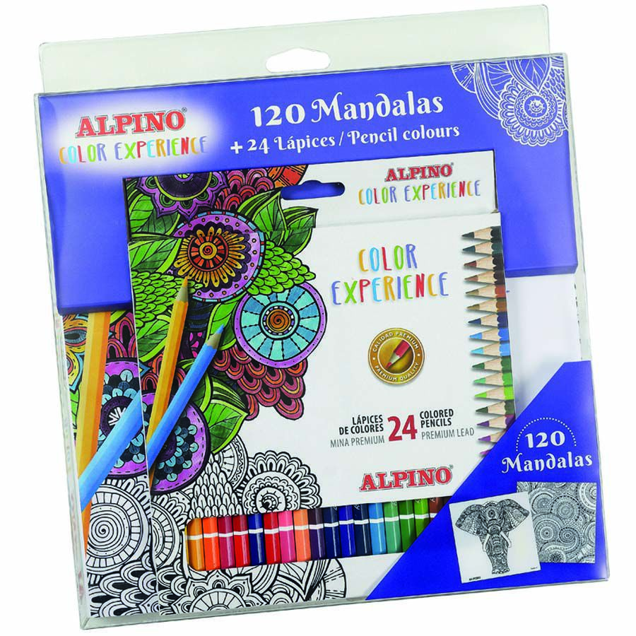 Llapis Alpino 24u + llibre Mandales Color Experience set