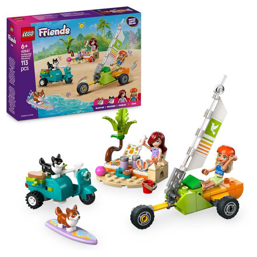 LEGO&reg; LEGO Friends Mascotas Surferas y Aventura sobre Ruedas 42641