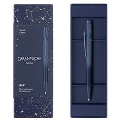 Bolígraf Caran d'Ache Cosmic Blue Noel 2024 blau