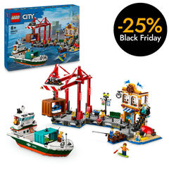 LEGO® City Port Marítim amb Vaixell de Càrrega 60422