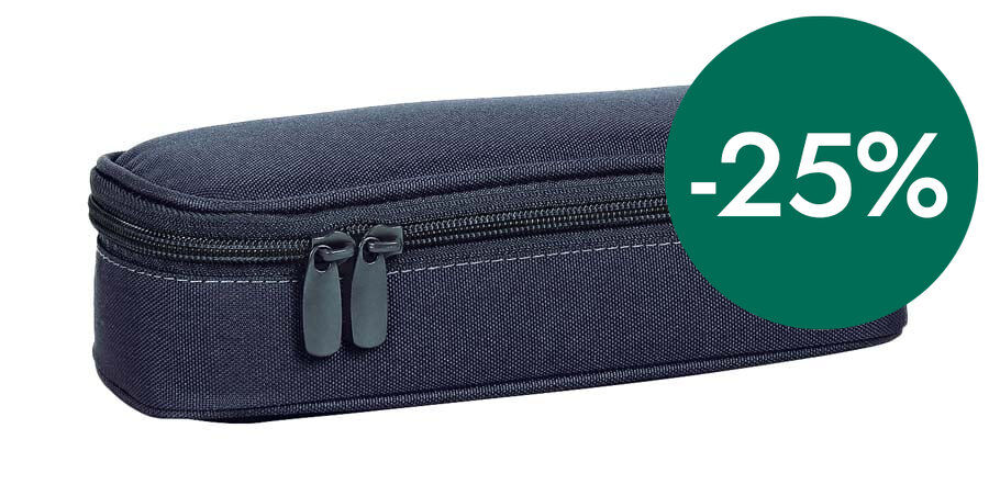 Estuche oval Abacus azul marino